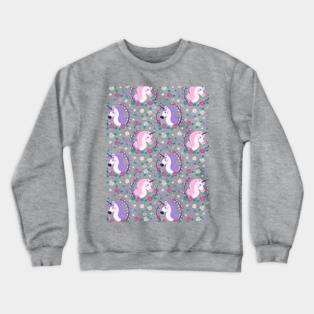 Cute Uni Pattern Crewneck Sweatshirt by Alexandra Franzese